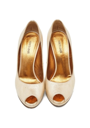 Roberto Cavalli Vintage peep-toe pumps - Gold