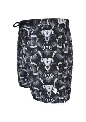 COUNTY OF MILAN snake-print shorts - Black