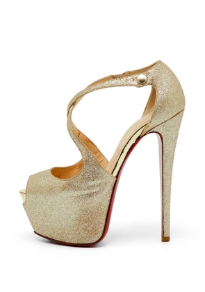 Christian Louboutin Pre-Owned Exagona heeled sandals - Gold