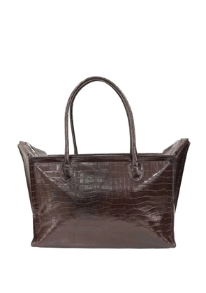 Omar Afridi crocodile-effect tote bag - Brown