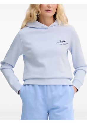 Gant logo-print hoodie - Blue