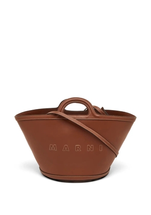 Marni Pre-Owned Tropicalia embroidered tote bag - Brown