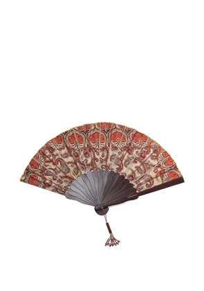 MALIPARMI Sunset Paisley bead-embroidered fan - Neutrals