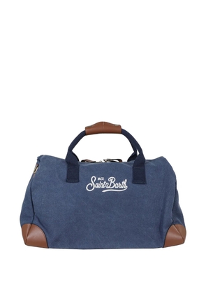 MC2 Saint Barth logo-embroidered leather-trim holdall - Blue