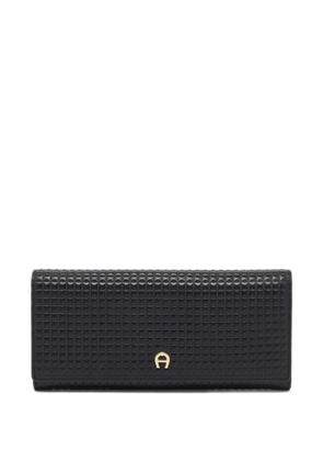 Aigner Kids leather flap continental wallet - Black