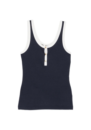 Gant contrast-trim henley top - Blue