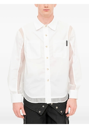 Andersson Bell organza-panel shirt - White