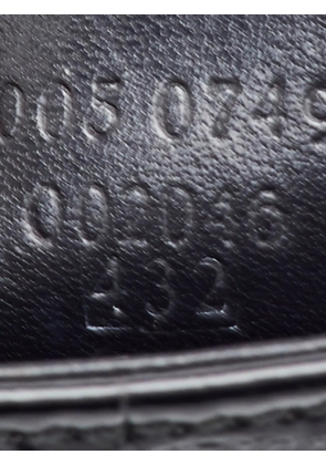 Gucci Pre-Owned croc-embossed flap shoulder bag - Black