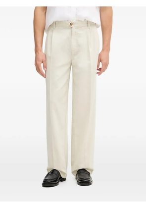Gant pleated-front relaxed fit trousers - Neutrals
