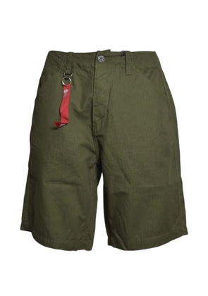 Alpha Industries P41 HBT logo-print bermuda shorts - Green