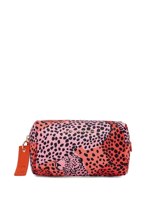 Lola Casademunt leopard-print make-up bag - Red