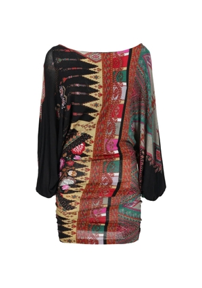Etro Vintage Paisley-print batwing-sleeve dress - Red