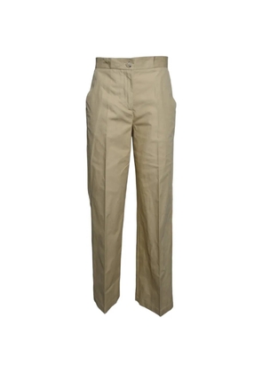 SOLOTRE pressed-crease trousers - Neutrals