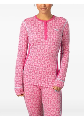 Kari Traa Rose button-front base-layer top - Pink