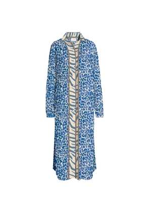 MC2 Saint Barth animal-print shirt dress - Blue