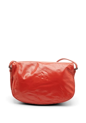 Bottega Veneta Pre-Owned medium glazed flap cross body bag - Orange