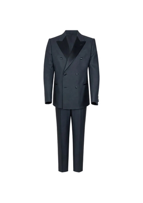 Giorgio Armani double-breasted peak-lapel suit - Blue