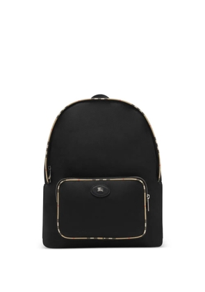 Burberry Check-trim backpack - Black