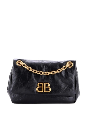 Balenciaga Pre-Owned Monaco Chain Flap Leather Mini shoulder bag - Black