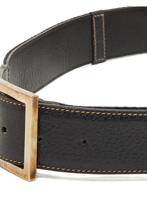 Gucci Pre-Owned Web stripe buckle belt - Blue