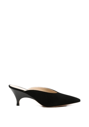 Le Monde Beryl Petra suede heeled mules - Black