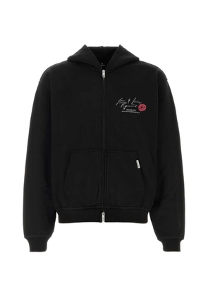 Represent logo-print zip-up hoodie - Black