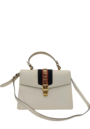 Gucci Pre-Owned Sylvie Web stripe handbag - Neutrals