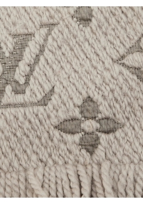 Louis Vuitton Pre-Owned Monogram Intarsia scarf - Grey