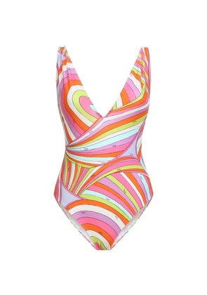PUCCI abstract-print swimsuit - Pink