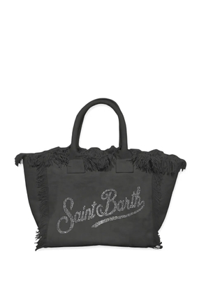 MC2 Saint Barth Vanity rhinestone-embellished fringed tote bag - Black