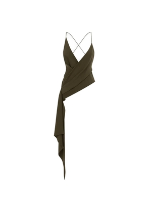 Alex Perry asymmetric draped top - Green