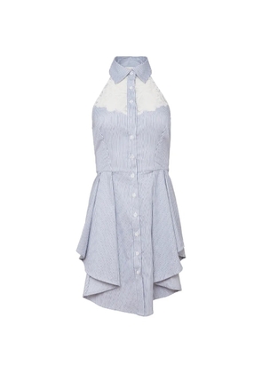 Fleur Du Mal lace-cutout halter-neck mini dress - Blue