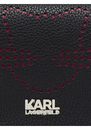 Karl Lagerfeld medium cat-detail wallet-on-strap - Black
