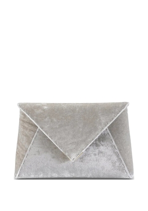 Tyler Ellis small Lee Pouchet velvet clutch bag - Grey