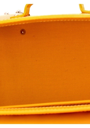 Goyard Pre-Owned Structured Saigon Top Handle Bag Coated Canvas with Leather Mini satchel - Yellow