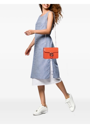 Gucci Pre-Owned Interlocking G patent leather crossbody bag - Orange