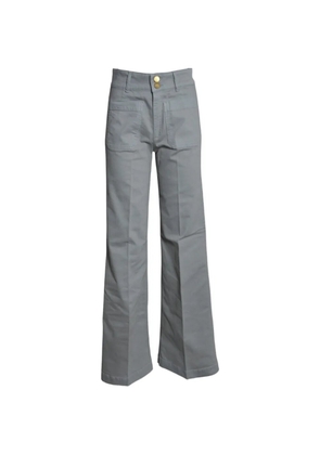 Seafarer patch-pocket wide-leg jeans - Green