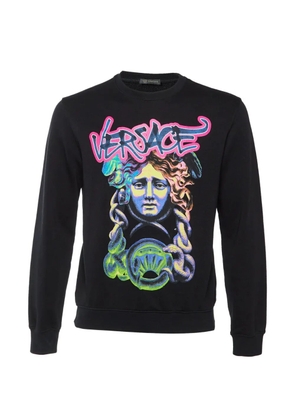 Versace Pre-Owned graphic-print cotton sweatshirt - Black