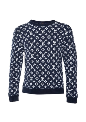 Louis Vuitton Pre-Owned Monogram-pattern jacquard sweater - Blue