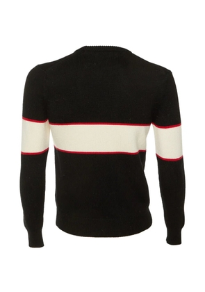 Givenchy Pre-Owned logo intarsia crew-neck sweater - Black