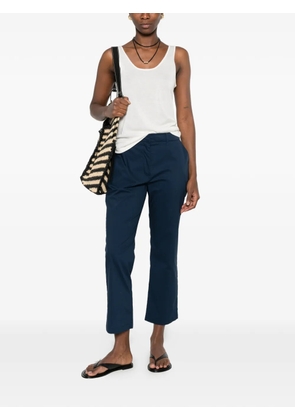 bomboogie concealed-fastening cropped trousers - Blue