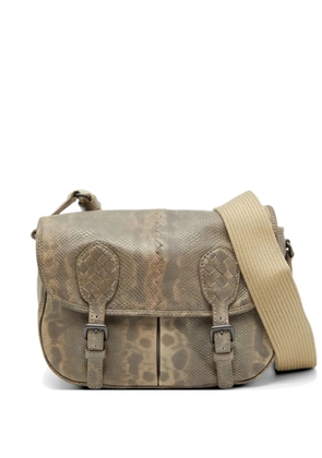 Bottega Veneta Pre-Owned Gardena leather messenger bag - Neutrals