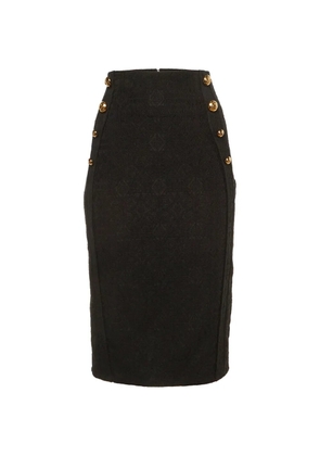 Elisabetta Franchi lace pencil midi skirt - Black