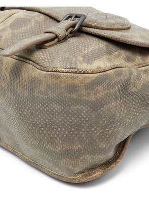 Bottega Veneta Pre-Owned Gardena leather messenger bag - Neutrals