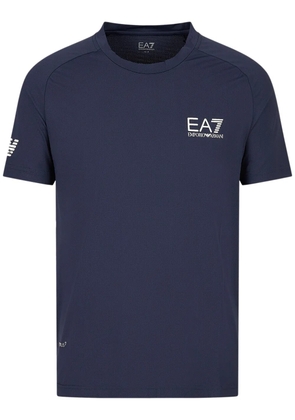 Emporio Armani logo-print crew-neck T-shirt - Blue