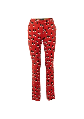 Etro Pre-Owned geometric-print slim-fit trousers - Red