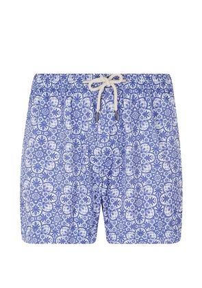 PENINSULA SWIMWEAR Marettimo majolica-tiles-print swim shorts - Blue