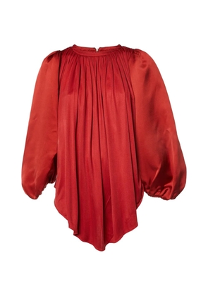 Giambattista Valli Vintage puff-sleeve midi dress - Red