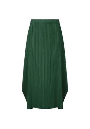 Pleats Please Issey Miyake pleated midi skirt - Green