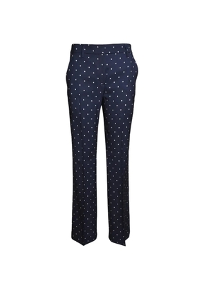 Room 52 polka-dot straight-leg trousers - Blue